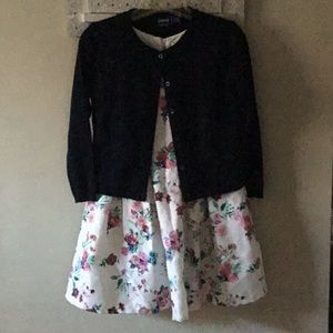 Girls size 12 sleeveless flower printed dress